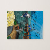 Kai Dolphin Jamming in Africa Puzzle ジグソーパズル (横)