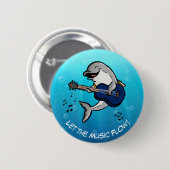 Kai Dolphin's Musical Bliss Button - 'Let the Musi 缶バッジ (正面&裏面)