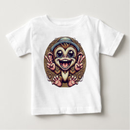 Kai the Peace Monkey Baby Tee - Boys Chill Vibes ベビーTシャツ