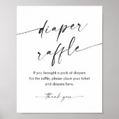 KAIAおむつラッフルベビーシャワーゲームサイン ポスター (正面)