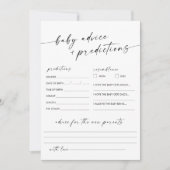 KAIAベビーシャワーアドバイス&予測カード 招待状 (正面)