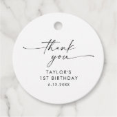 KAIAミニマリストバースデーパーティーメッセージカード フェイバータグ (正面)