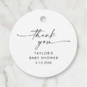 KAIAミニマリストベビーシャワーメッセージカード フェイバータグ (正面)