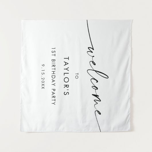 KAIAミニマル誕生日へようこそ タペストリー (正面(横))