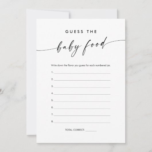 KAIA推測ベビーフードゲームカード 招待状 (正面)