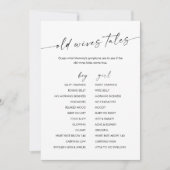 KAIA旧妻の物語ベビーシャワーゲームカード 招待状 (正面)