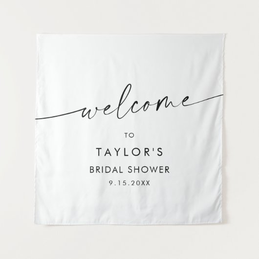 KAIA ミニマル ブライダルシャワー ウェルカム タペストリー (正面)
