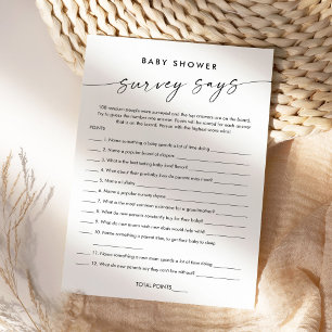KAIA Baby Shower Surveyがゲームカードと発表 招待状