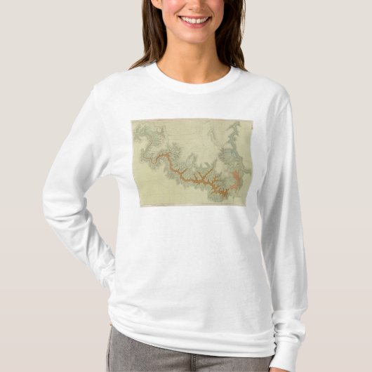 Kaibabのプラトーの合成の地質地図 Tシャツ (正面)
