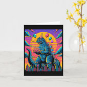 Kaiju Birthday Lloon And Cake Monster Movie Bday D カード (黄色い花)