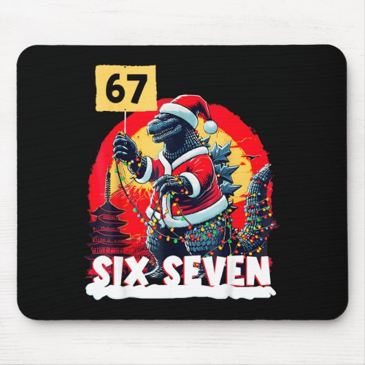 Kaiju Christmas 67 Santazilla Japanese Monster Din マウスパッド (正面)
