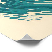 Kaiju Invasion Barcelona – Vintage Sci-Fi Art ポスター (角)