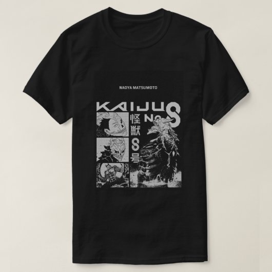 Kaiju No.8 – Manga Style Monster Battle Art Tees Tシャツ (デザイン正面)