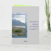 Kaikouraのビーチの挨拶状の春 カード (裏面)