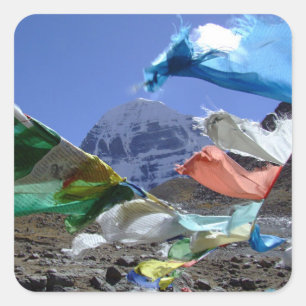 Kailashの神聖な山、チベット-ヒマラヤ山脈 スクエアシール