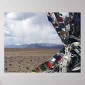 Kailash First View Prayerflags in Foreground ポスター (正面)