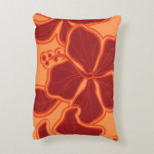 Kailuaのハイビスカスのハワイのリバーシブルの花柄 アクセントクッション (裏面(縦))