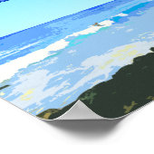 Kailua Kona Big Island Hawaii Vintage ポスター (角)