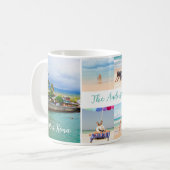 Kailua Kona Hawaii 4フォトファミリートリップイヤー コーヒーマグカップ (正面左)