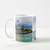 Kailua Kona Hawaii 4フォトファミリートリップイヤー コーヒーマグカップ (左)