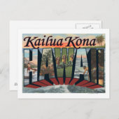 Kailua Kona, Hawaii - Large Letter Scenes ポストカード (正面/裏面)