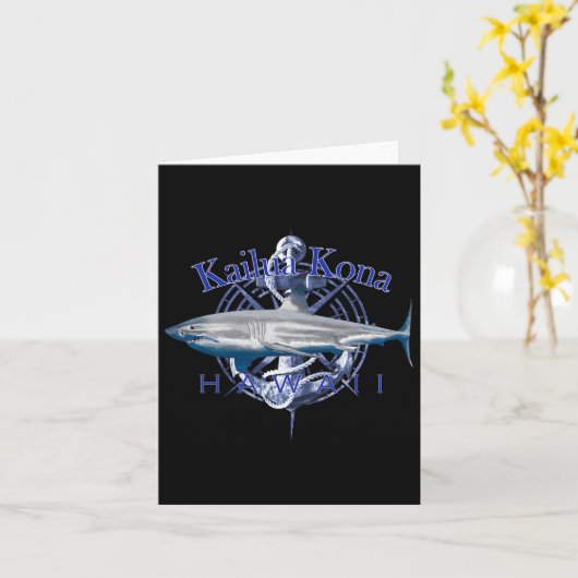 Kailua Kona Hawaii Nautical Sailing Boating  カード (黄色い花)