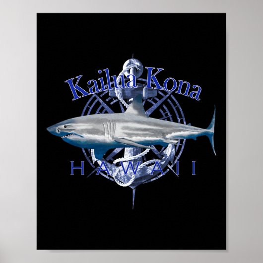 Kailua Kona Hawaii Nautical Sailing Boating ポスター (正面)