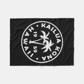 Kailua-kona Hawaii Palm Tree Mens Womens Girls Boy フリースブランケット (正面(横))