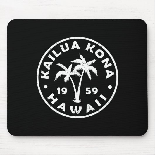 Kailua-kona Hawaii Palm Tree Mens Womens Girls Boy マウスパッド (正面)