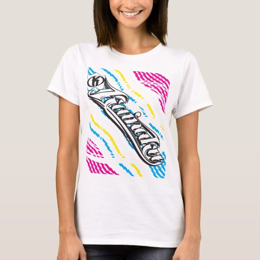 KainakuのBellaによって合われる細い肩ひも Tシャツ (正面)