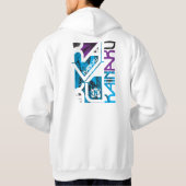 Kainakuメンズフード付きスウェットシャツ パーカ (裏面)