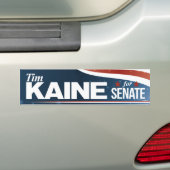 KAINE -上院のためのTim Kaine バンパーステッカー (車上)