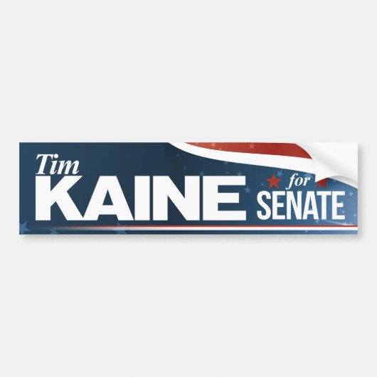 KAINE -上院のためのTim Kaine バンパーステッカー (正面)