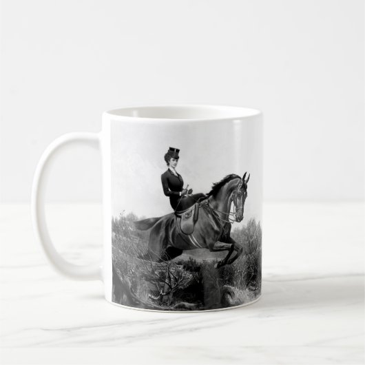Kaiserin Elisabeth von Österreich zu Pferde コーヒーマグカップ (左)