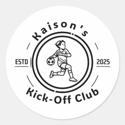 Kaisonのマンチェスターキックオフステッカー ラウンドシール (正面)