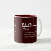 Kaiya Girl Name Definition Personalized ツートーンマグカップ (正面右)