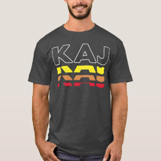 Kajの名前の面白いビンテージサンセットKajの友達 Tシャツ
