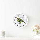 Kakapo bird cartoon illustration ラウンド壁時計 (ホーム)