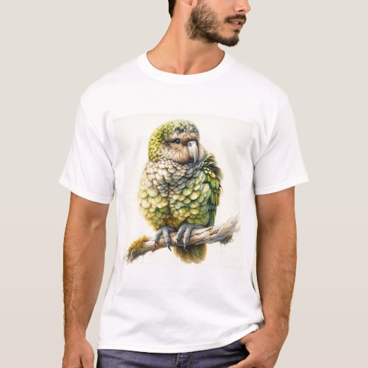 Kakapo Watercolor AREF298 - Watercolor Tシャツ (正面)