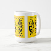 Kakilambeのドラム(黄色で)マグ コーヒーマグカップ (正面右)