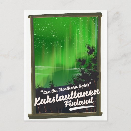 Kakslauttanen finland travel poster ポストカード (正面)