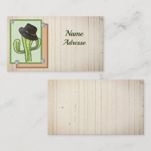 Kaktus mit Hut 名刺 (正面/裏面)