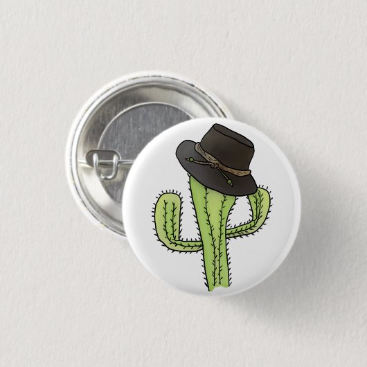 Kaktus mit Hut 缶バッジ (正面&裏面)