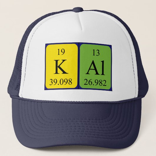 Kal定期テーブル名hat キャップ (正面)