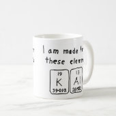 Kal定期テーブル名mag コーヒーマグカップ (正面右)