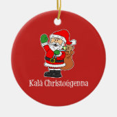 Kala Christougennaのギリシャのクリスマスサンタ セラミックオーナメント (正面)