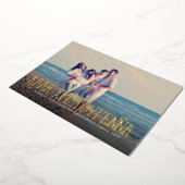 Kala Christouyennaギリシャの1枚の写真クリスマス 箔シーズンカード (回転した状態)