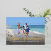 Kala Christouyennaギリシャエレガントのクリスマスフォト 箔シーズンカード (立ち正面)