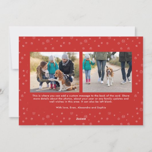 Kala Christouyennaギリシャ語クリスマス3枚の写真 シーズンカード (裏面)