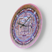 Kalachakraの曼荼羅 ラージ壁時計 (傾斜)